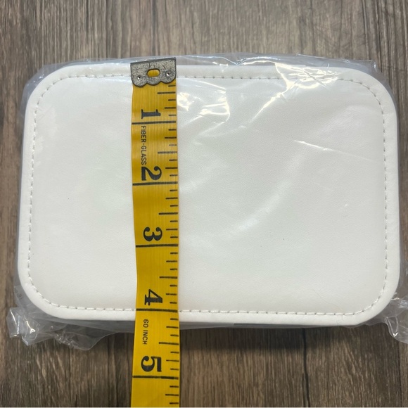 NWT Portable Travel Jewelry Box Organizer Zip Case Storage Rings White Small Box - Picture 9 of 9
